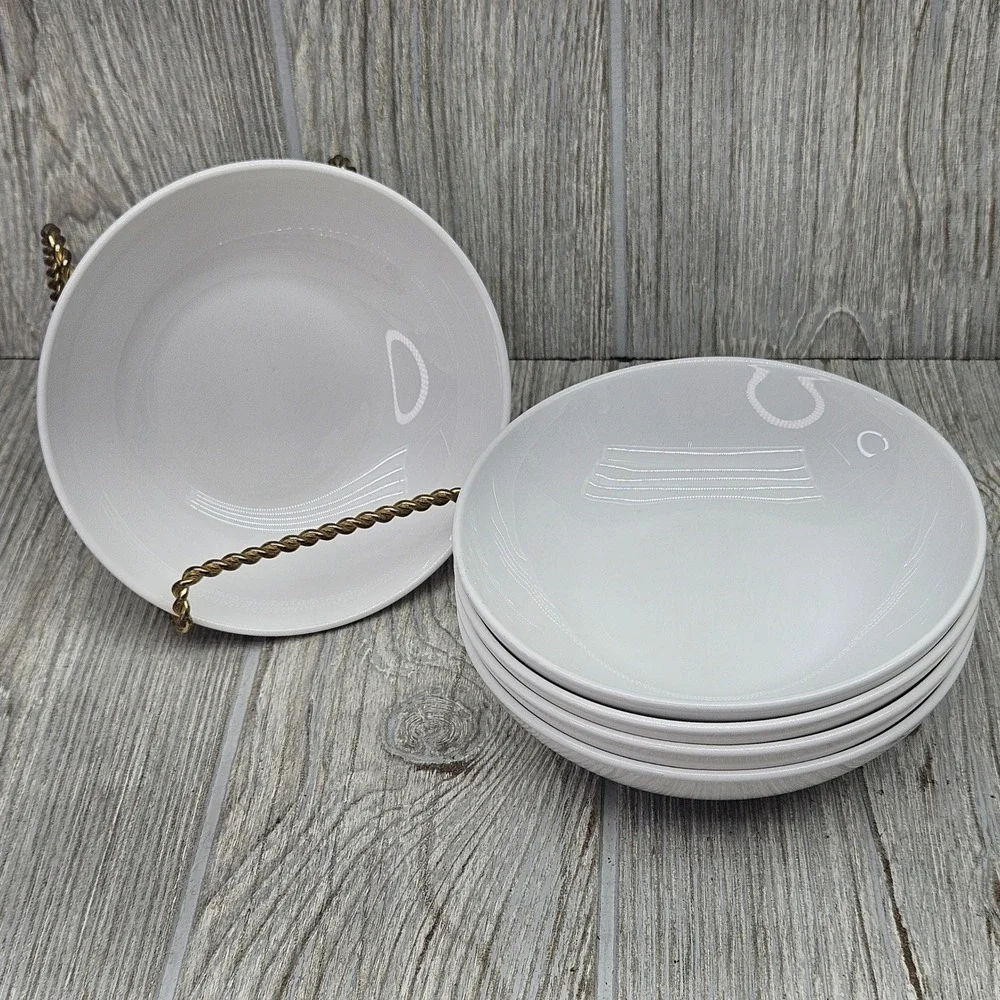 5 Centura by Corning Corelle White Coupe Discontinued Fruit Dessert Sauce Bowls